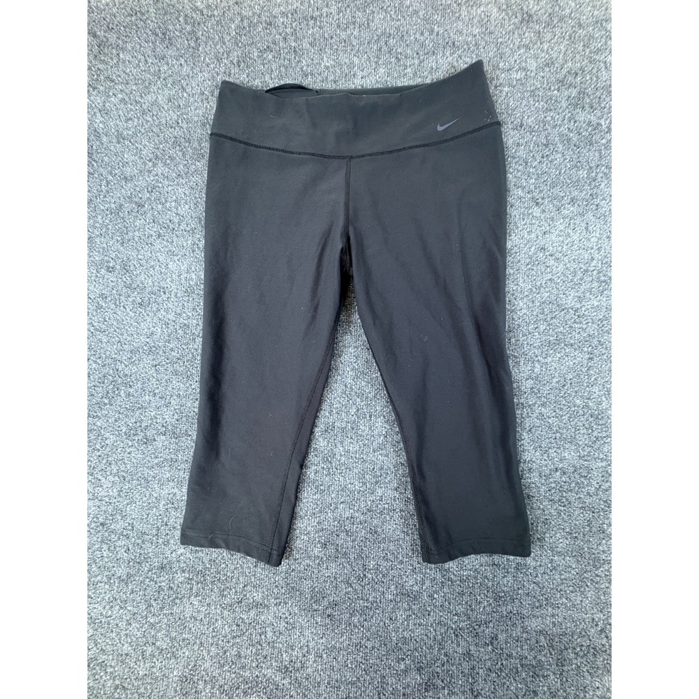 Nike‎ Dri-Fit One Legend Pant Capri Leggings Womens 33x17.5 Black Stretch